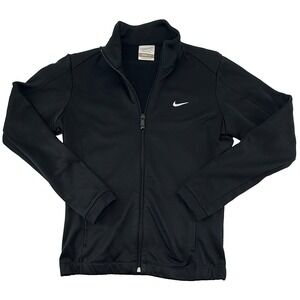 Nike Golf Therma Fit Jacket Womens Small Black Full Zip Athletic Training